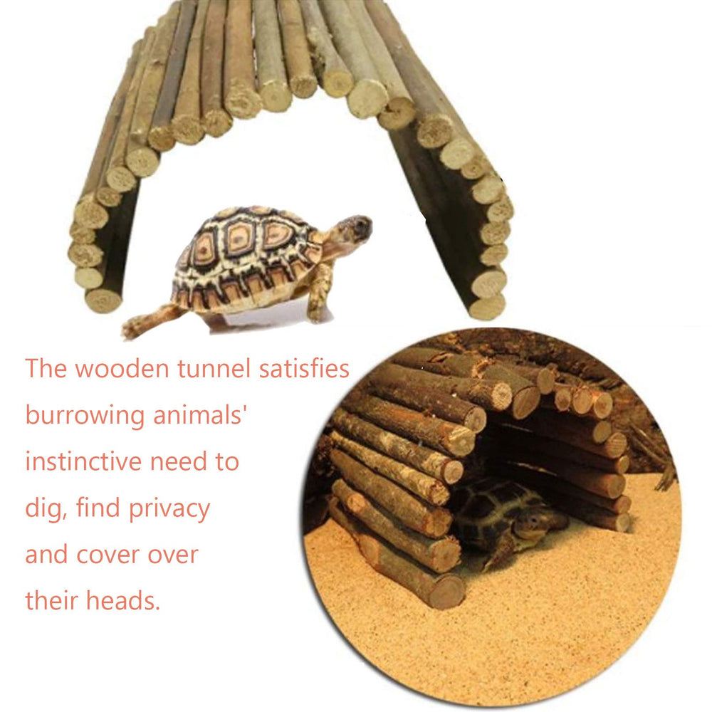 Hamiledyi extra-large reptile hideout leaves-and-tunnel setup adds naturalistic feel and hiding options.