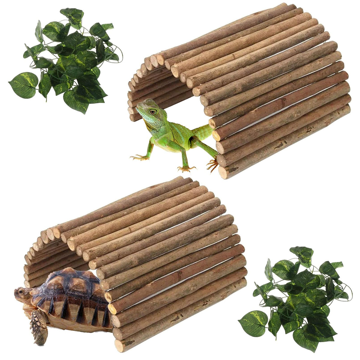 Hamiledyi extra-large hideout-bridge provides roomy hiding and climbing space.