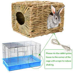 Hamiledyi grass house chew toy supports natural gnawing behavior