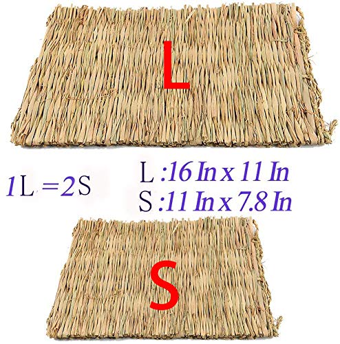 Hamiledyi Grass Mat Chew Toy: safe natural material for chewing and foraging