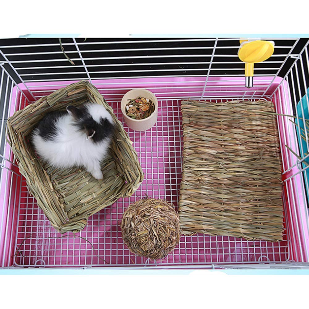 Hamiledyi Grass Mat Inside Cage: enhances habitat with soft lounging area