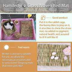 Hamiledyi grass mat small-animal gnaw action helps wear down teeth.