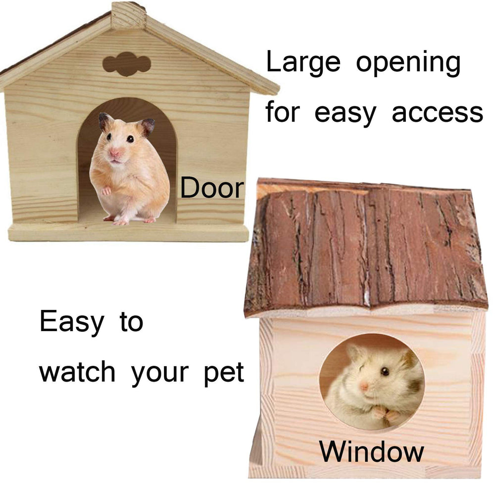 Hamiledyi guinea pig wooden house window view supports airflow and light for comfort.