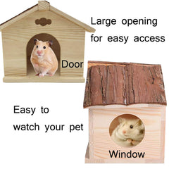 Hamiledyi guinea pig wooden house window view supports airflow and light for comfort.
