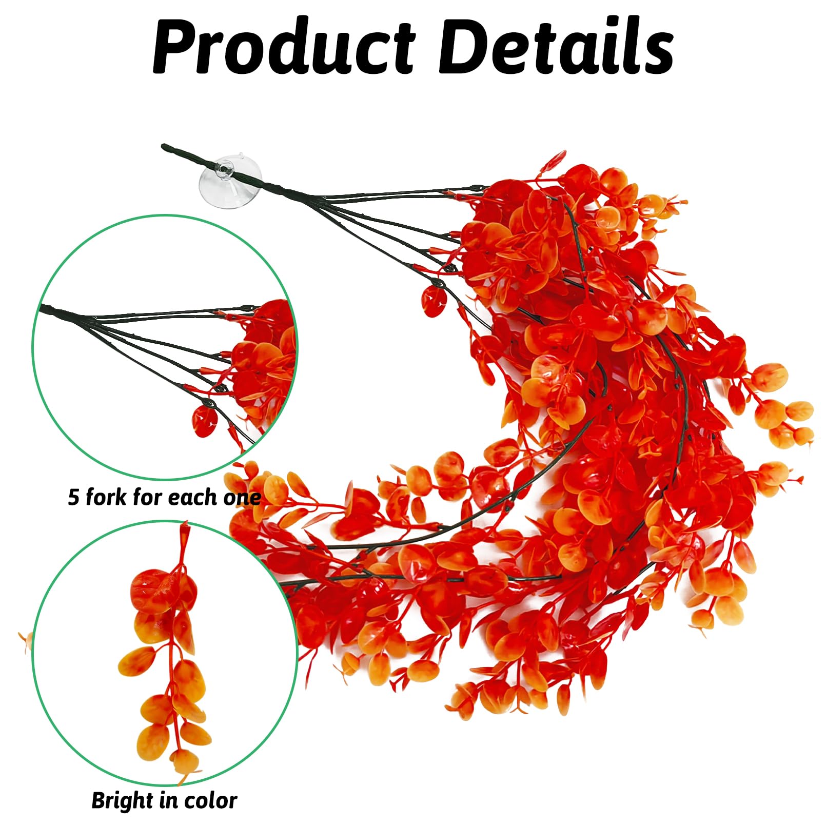 Hamiledyi hanging reptile plants are waterproof and durable for tanks and terrariums.