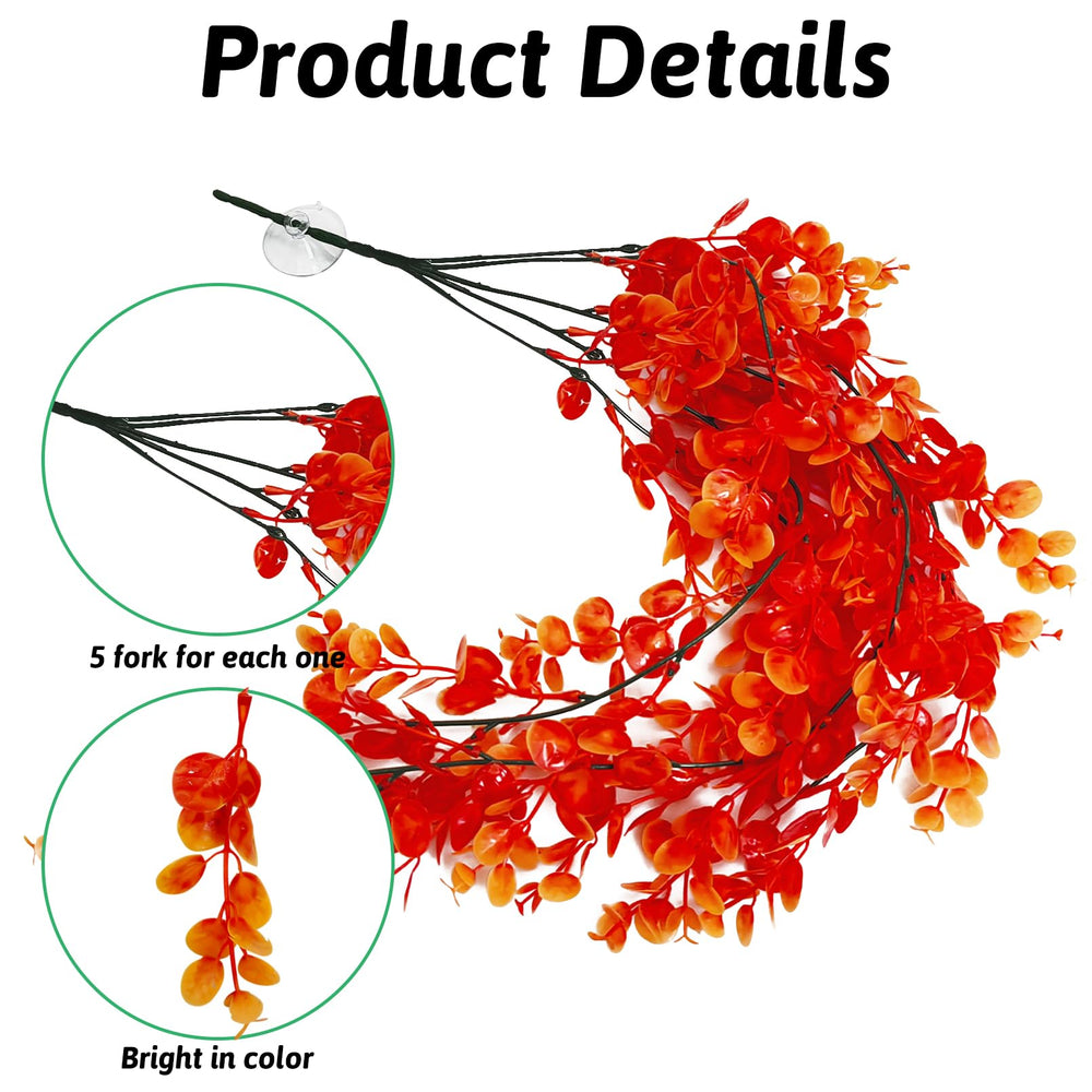 Hamiledyi hanging reptile plants are waterproof and durable for tanks and terrariums.