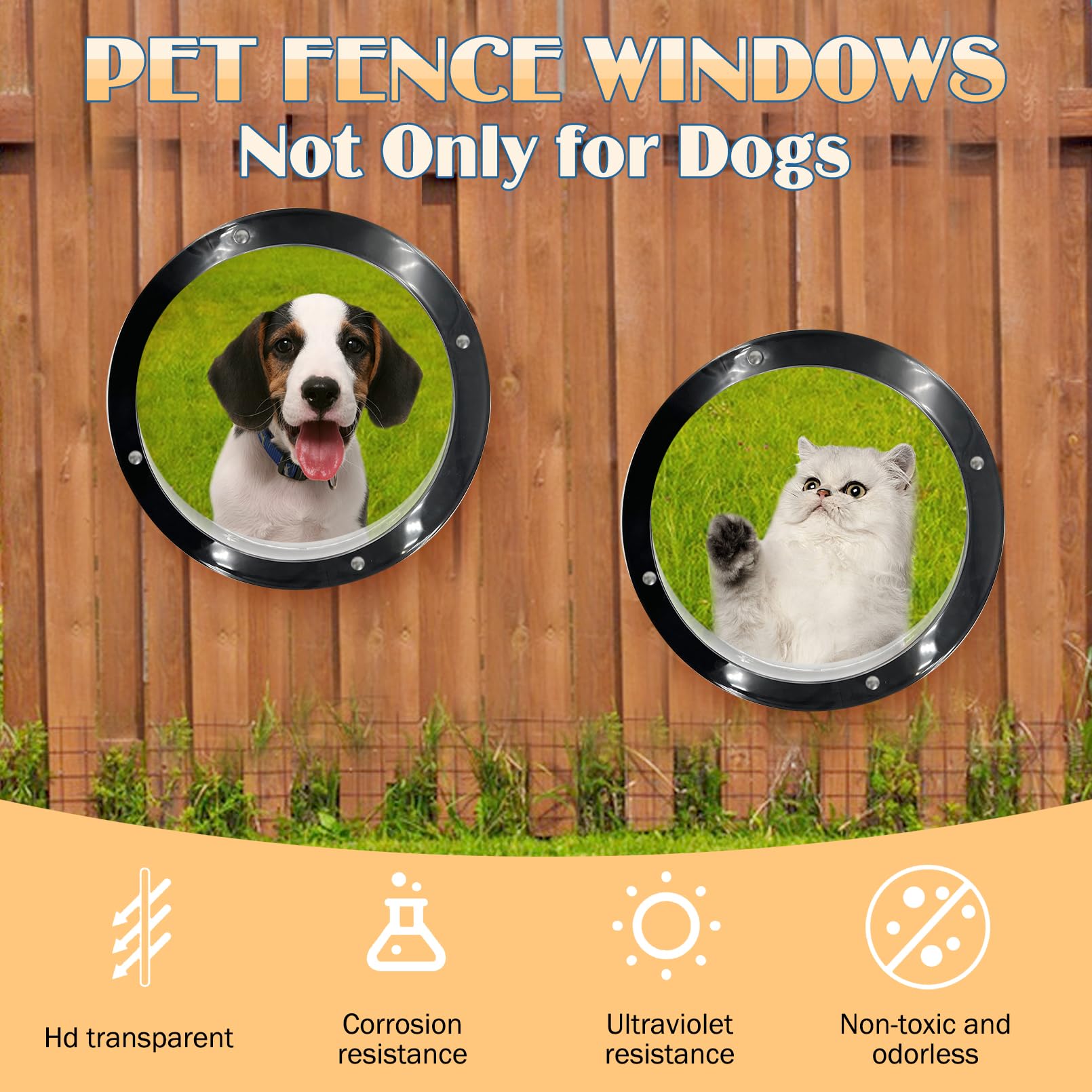 Hamiledyi installation-friendly window demonstrates simple DIY attachment on wood or vinyl fences