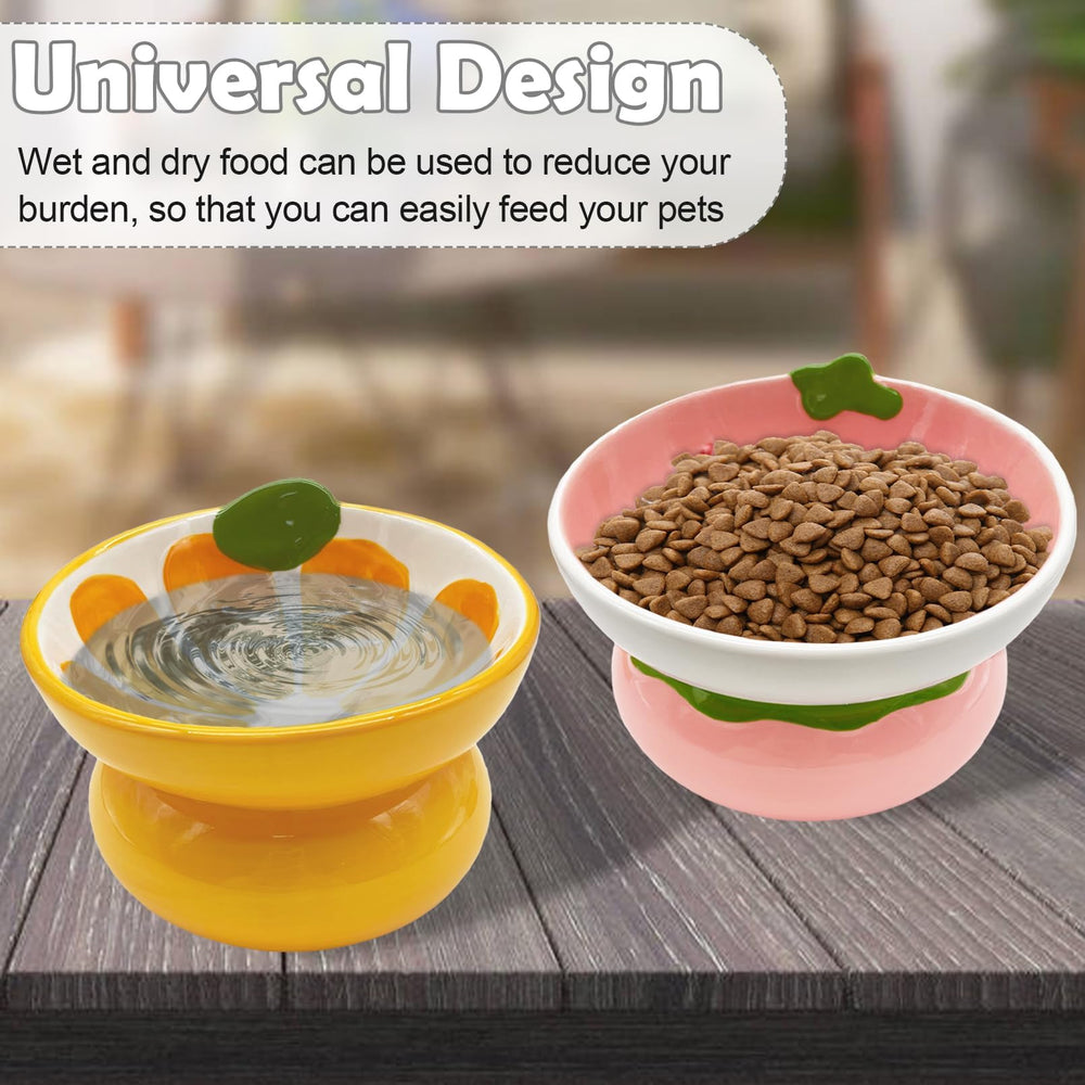 Hamiledyi large capacity cat bowl holds ample food or water