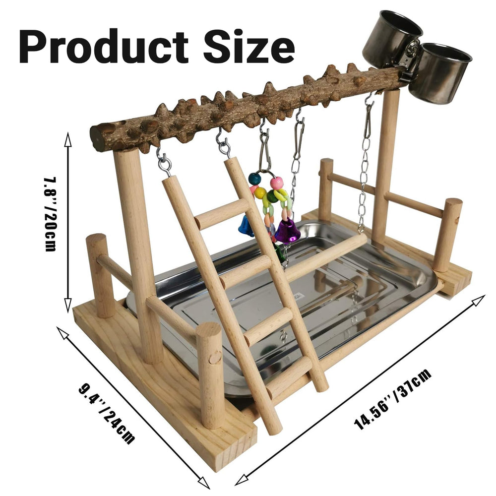 Hamiledyi parrot playground perches and ladder offer varied climbing and training opportunities.