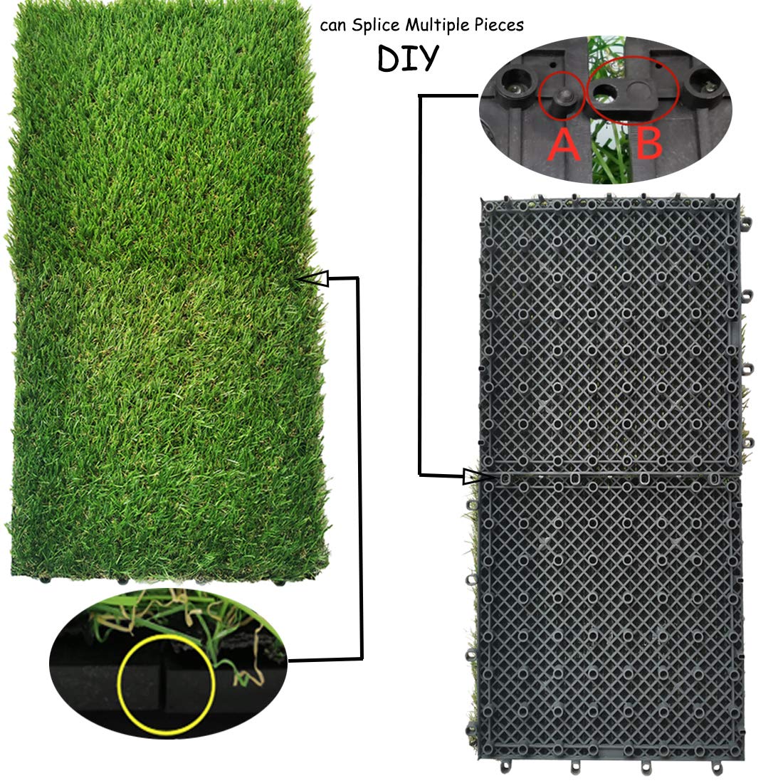 Hamiledyi two-pack grass mats protect feet and reduce debris on hard surfaces.