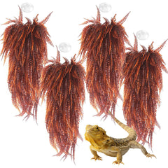 Hamiledyi reptile plants 4pcs hanging vines for terrarium decor, easy habitat enrichment