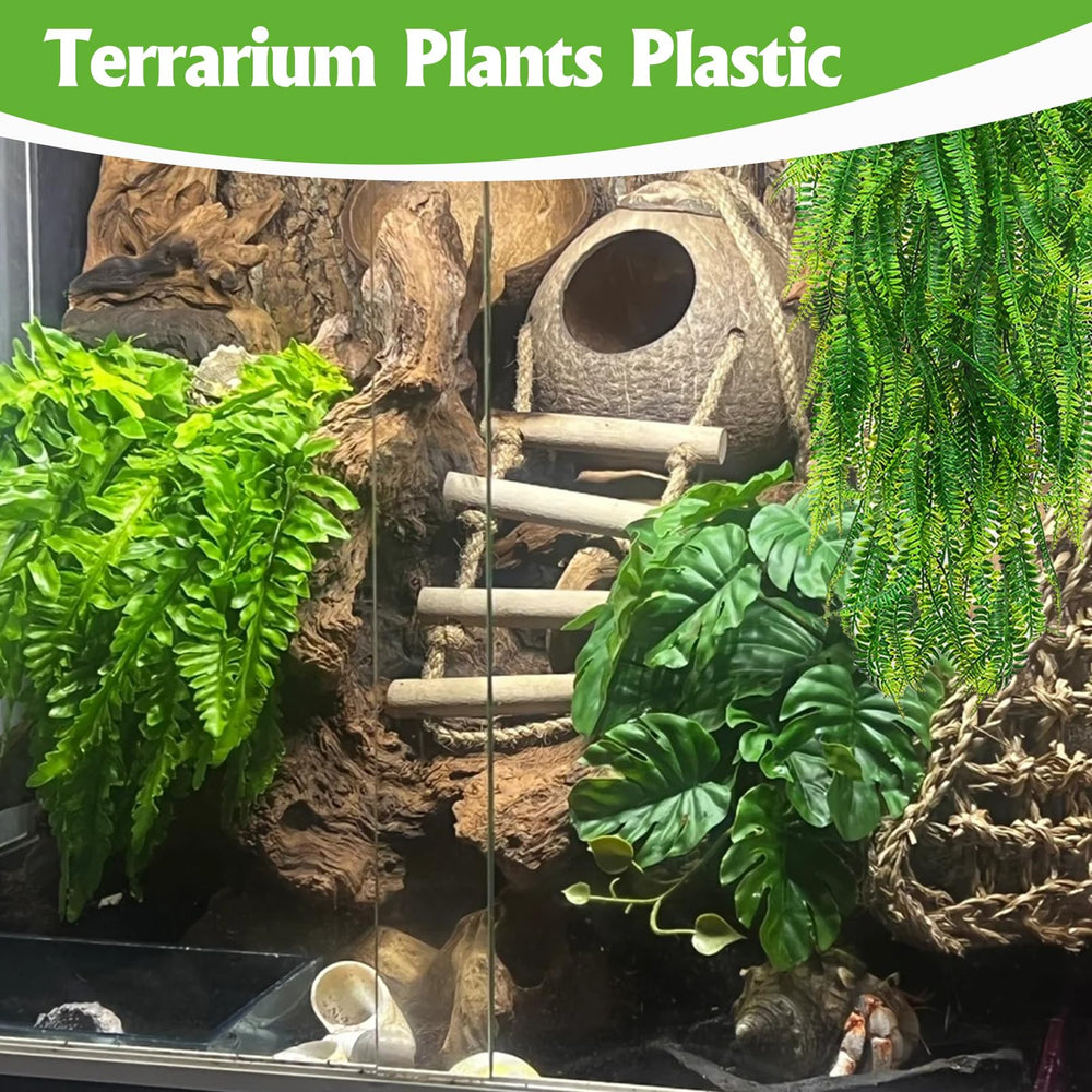Hamiledyi reptile plants terrarium decoration enhances color, depth, and natural feel