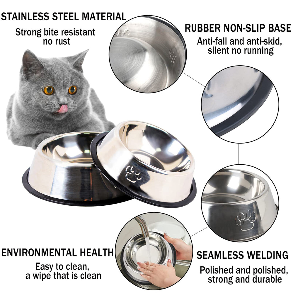 Hamiledyi rubber-base non-slip bowl reduces sliding and spills.