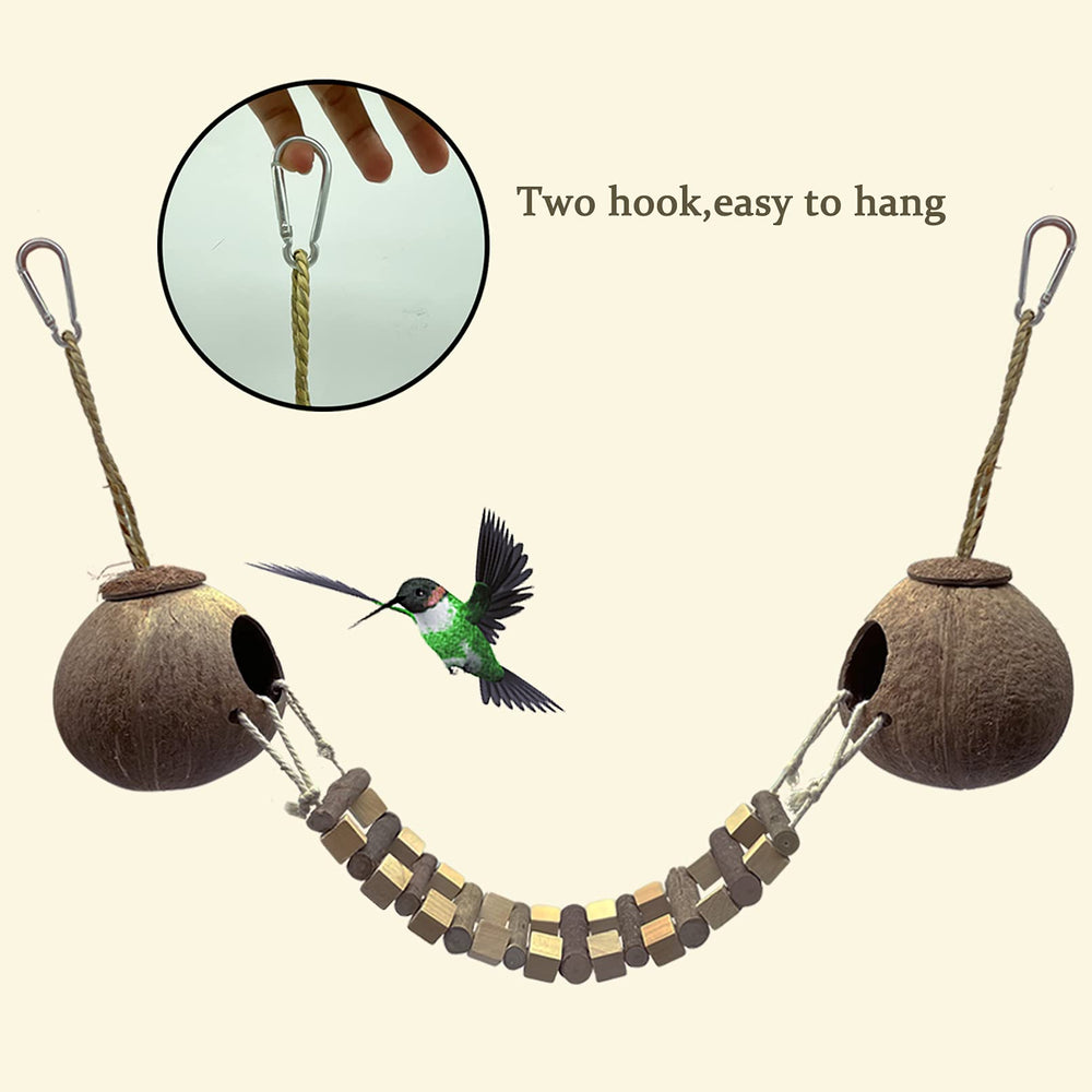 Hamiledyi wooden hardware with hemp rope provides sturdy mounting