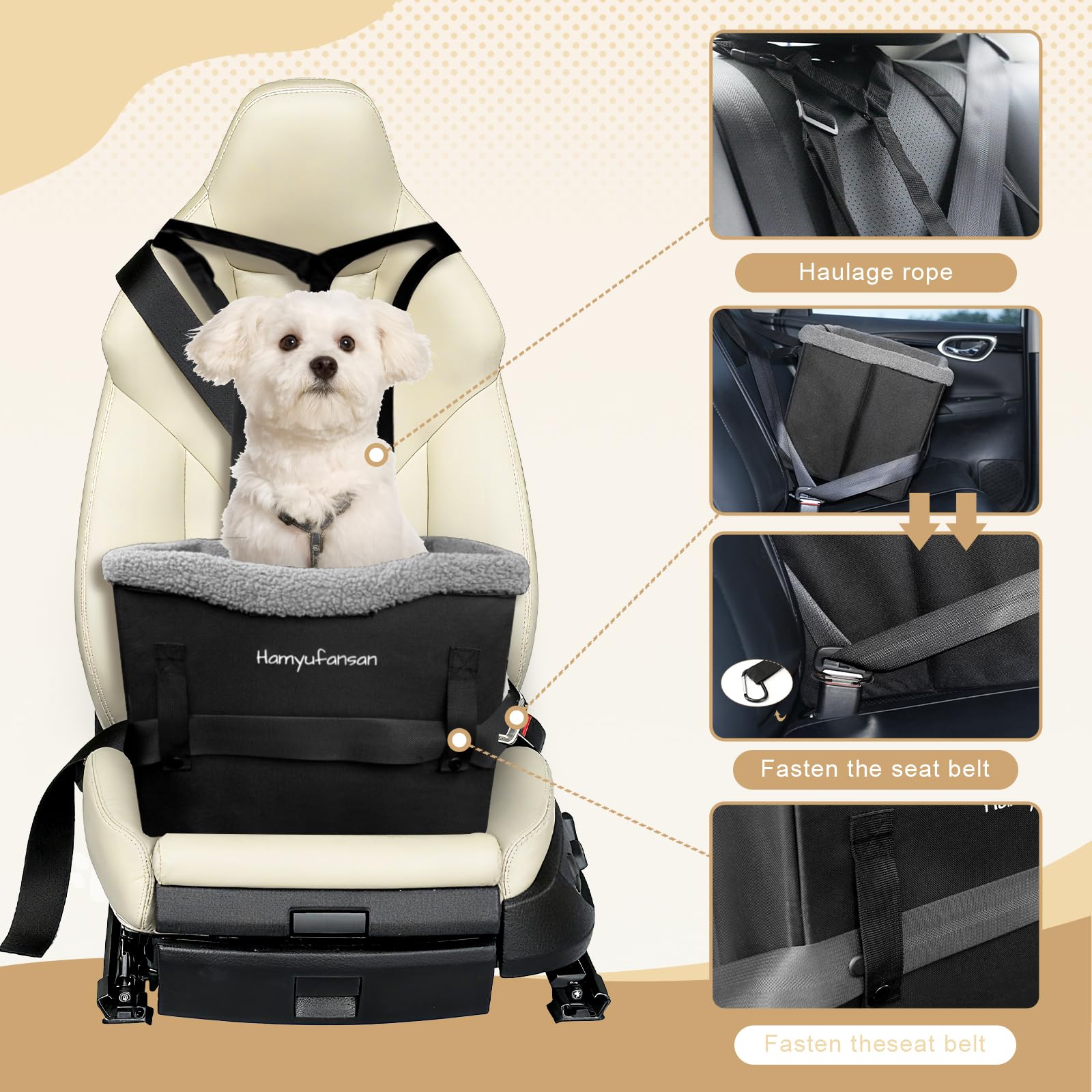 Hamyufansan booster view seat offers panoramic road view during trips.