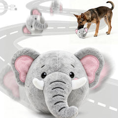 Hanarook elephant interactive dog toy in music-jumping mode for engaging play