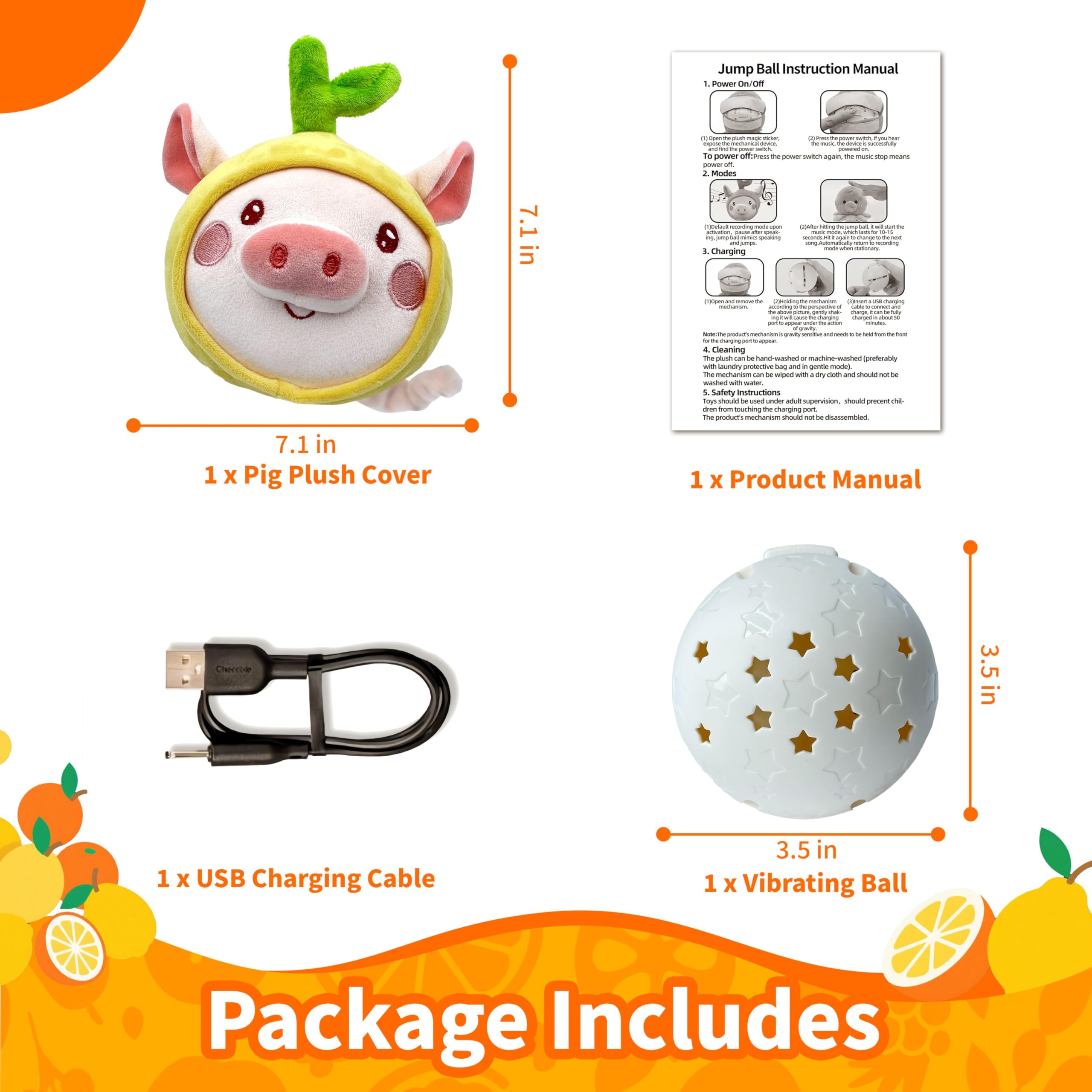 Hanarook pig ball packaging image highlights gift-ready interactive toy