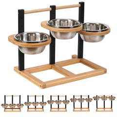 handrong elevated dog bowl assembly demonstrates easy setup for pet feeding