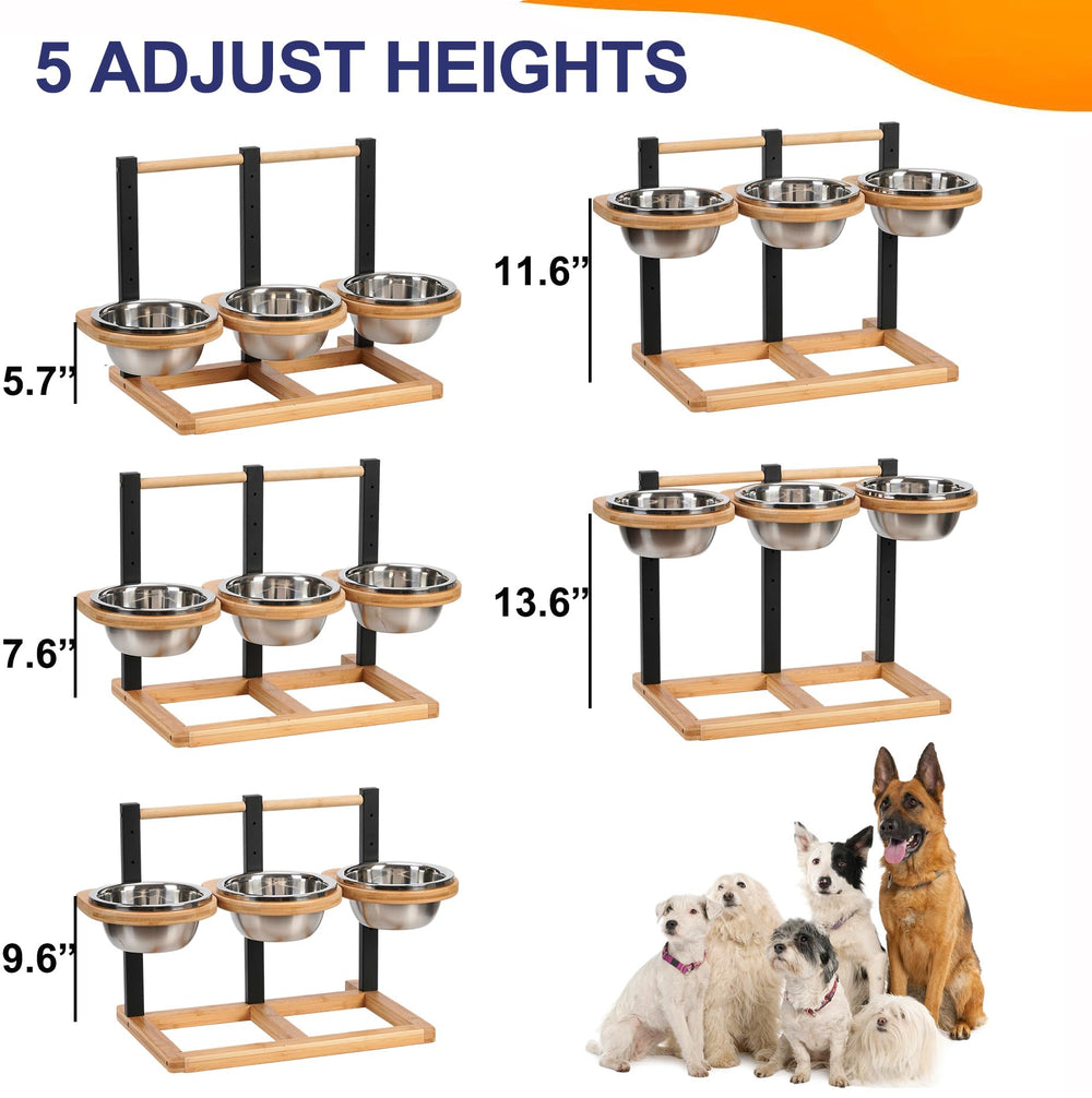 handrong elevated dog bowl stand enables adjustable height for growing dogs