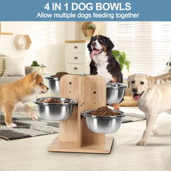 Handrong four-height adjustable stand enables comfortable feeding for all breeds