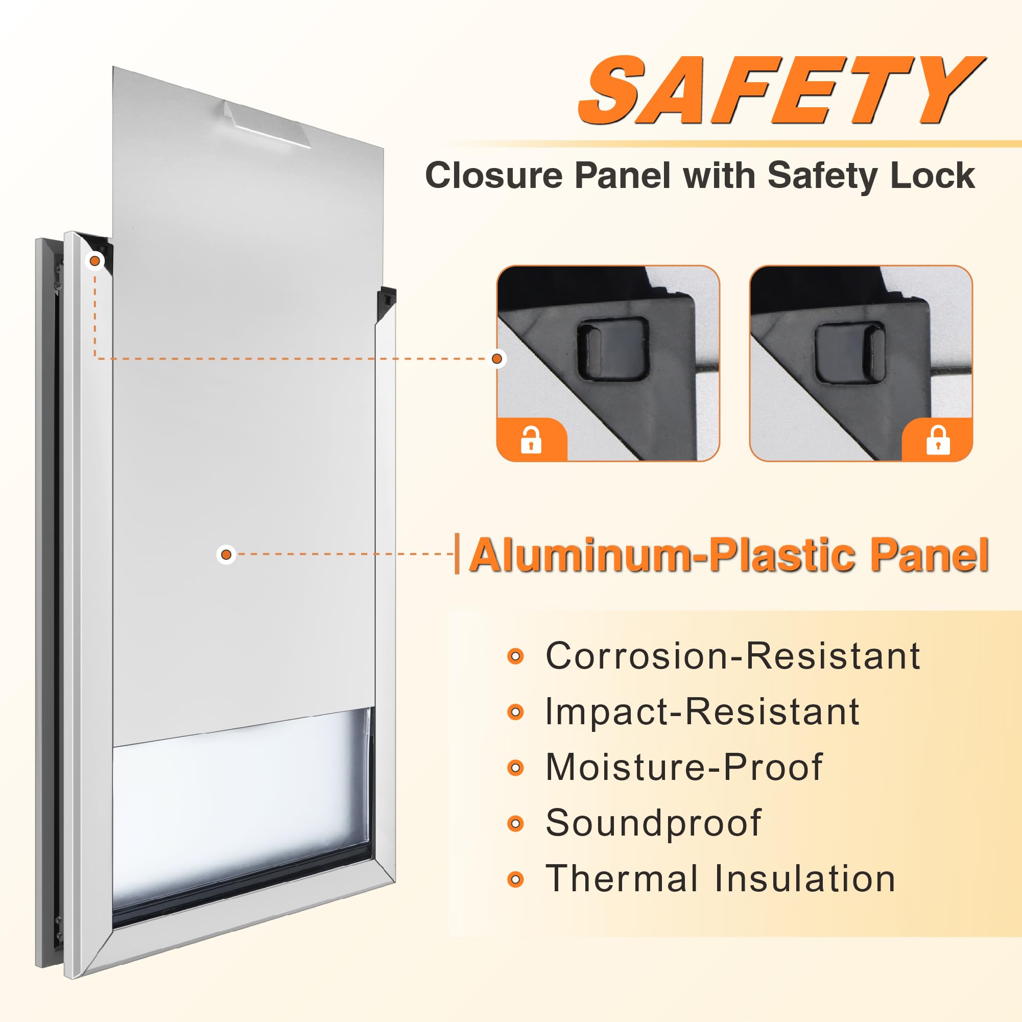 HANIML Extra Large Dog Door installation guide and template