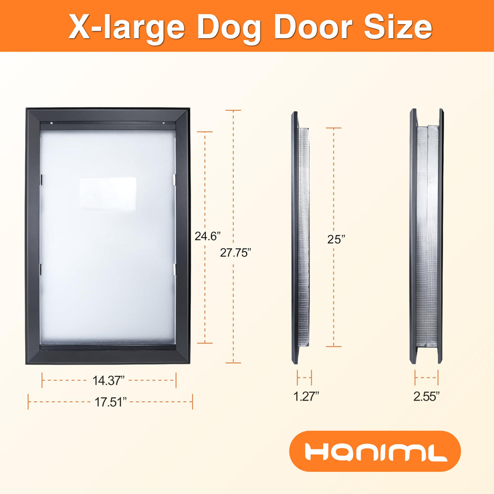 HANIML XL door's airtight seamless magnetic seal for draft-free comfort and energy efficiency
