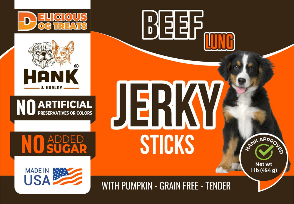 hank-harley-jerky-sticks-beef-lung-serving-bowl ready-to-use training treats