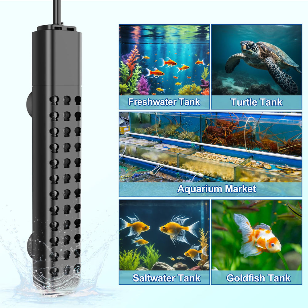 HANLESHUKA aquarium heater high temp protection highlights safety shut off feature