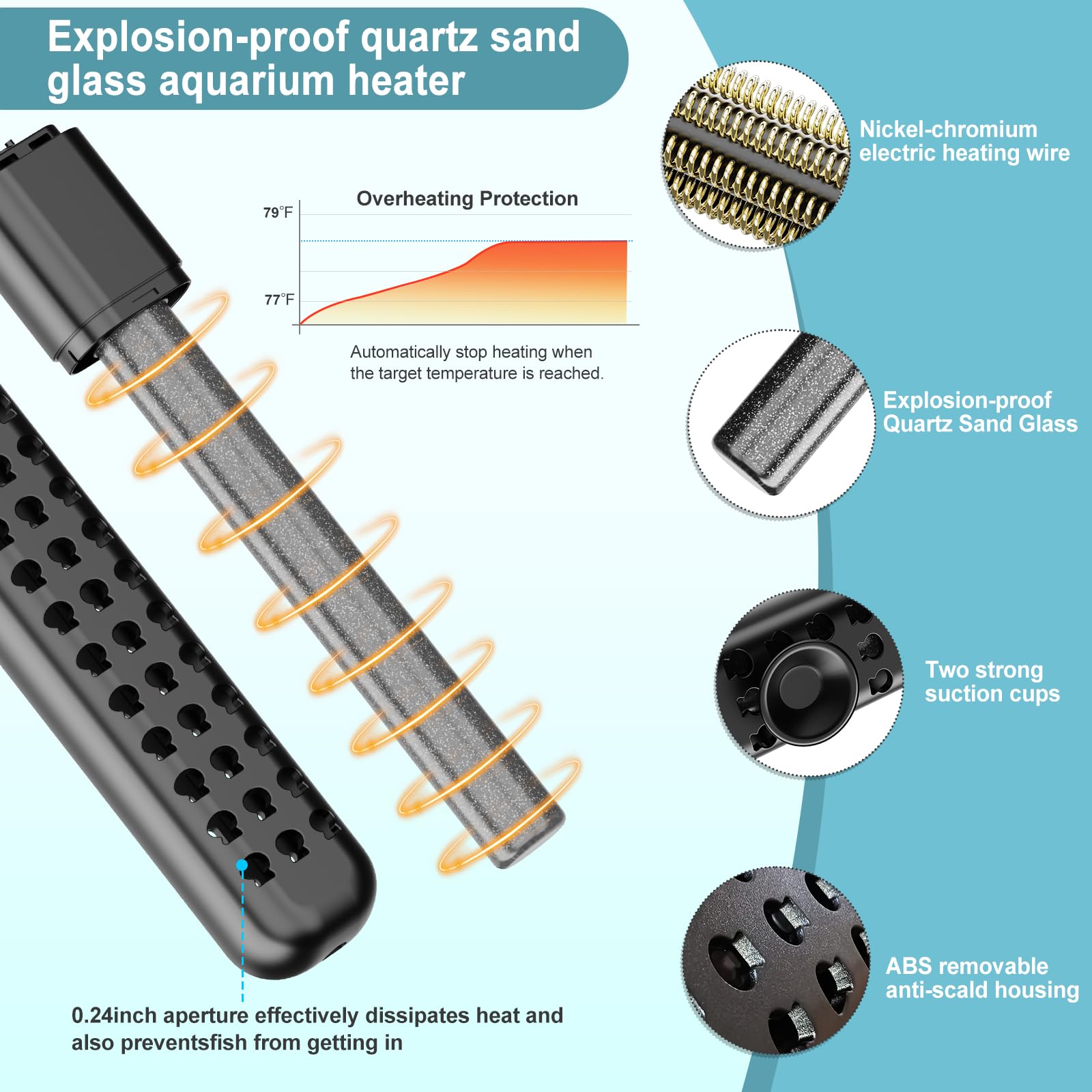 HANLESHUKA submersible heater control-panel with Celsius/Fahrenheit options