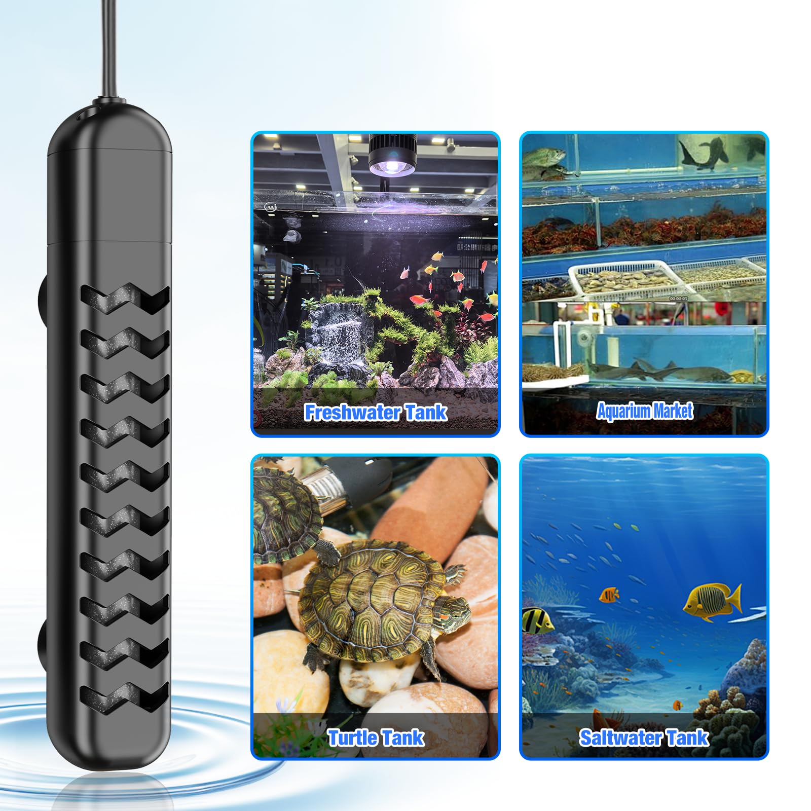 HANLESHUKA sturdy suction cups secure installation on tank walls