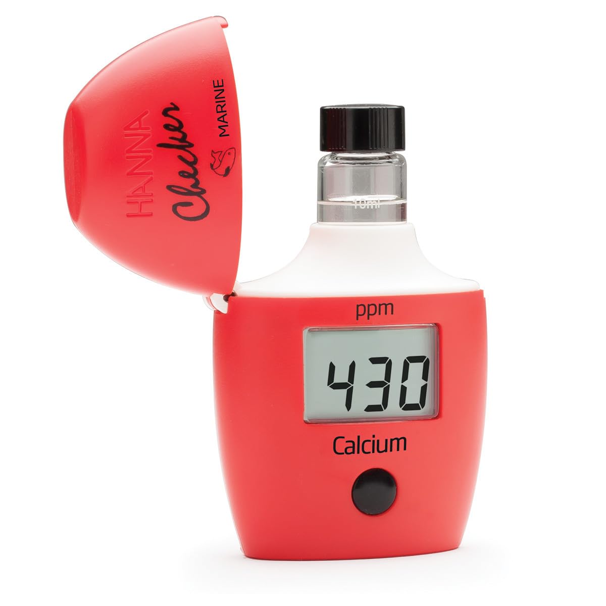 Hanna Instruments HI758 Marine Calcium Checker reading display shows calcium concentration clearly.