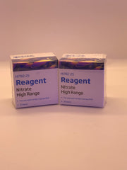 Hanna Instruments HI782-25 marine nitrate reagents packaging enables quick, precise saltwater testing for reef aquariums.