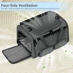 Hannadepot cat-dog-carrier-anti-collapse-base offers stable resting space for anxious movers