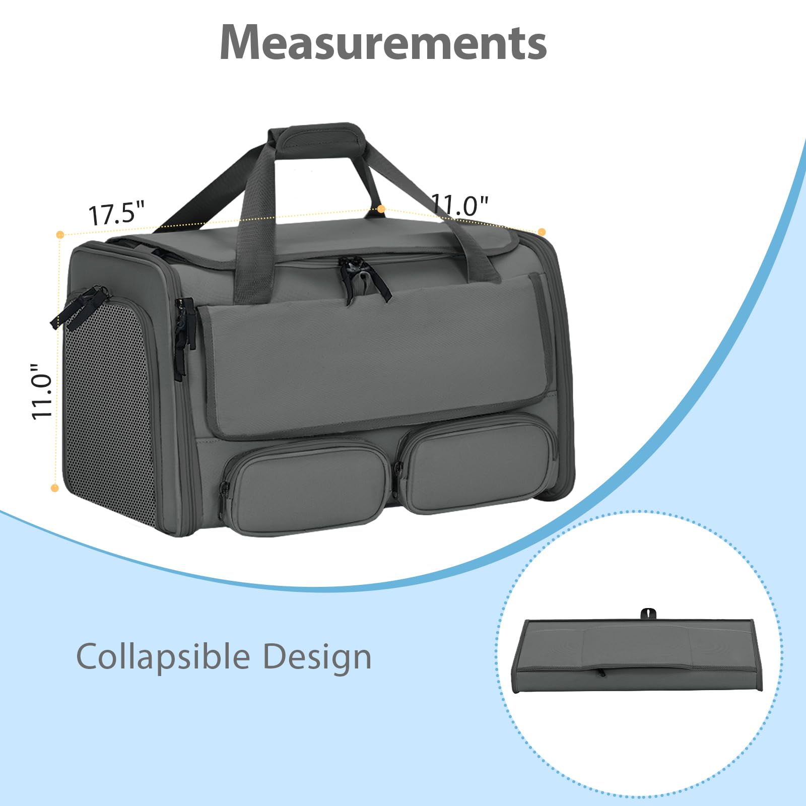 Hannadepot cat-dog-carrier-removable-cushion offers seasonal comfort with fleece or breathable fabric