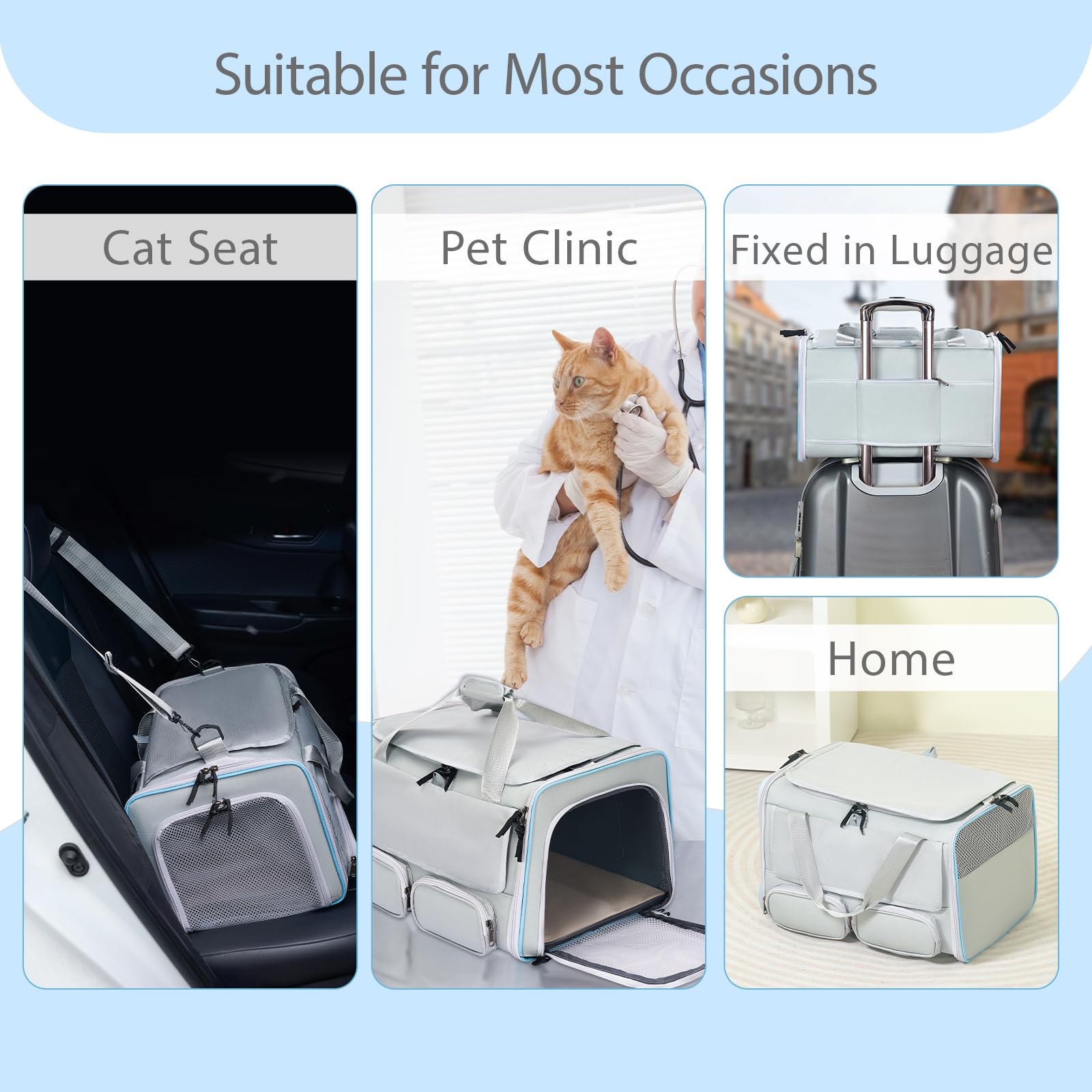 Hannadepot carrier ideal for travel, car rides, and vet visits