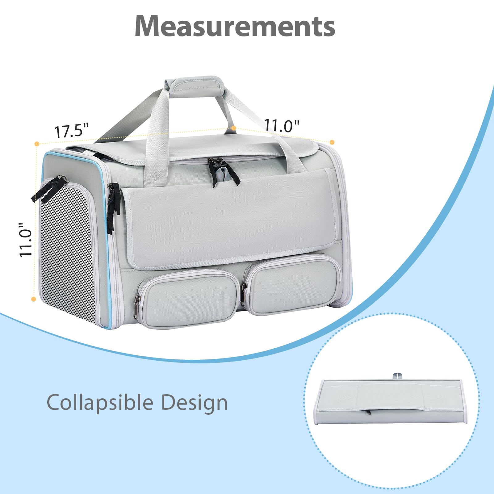 Hannadepot privacy curtain and storage pockets for essentials
