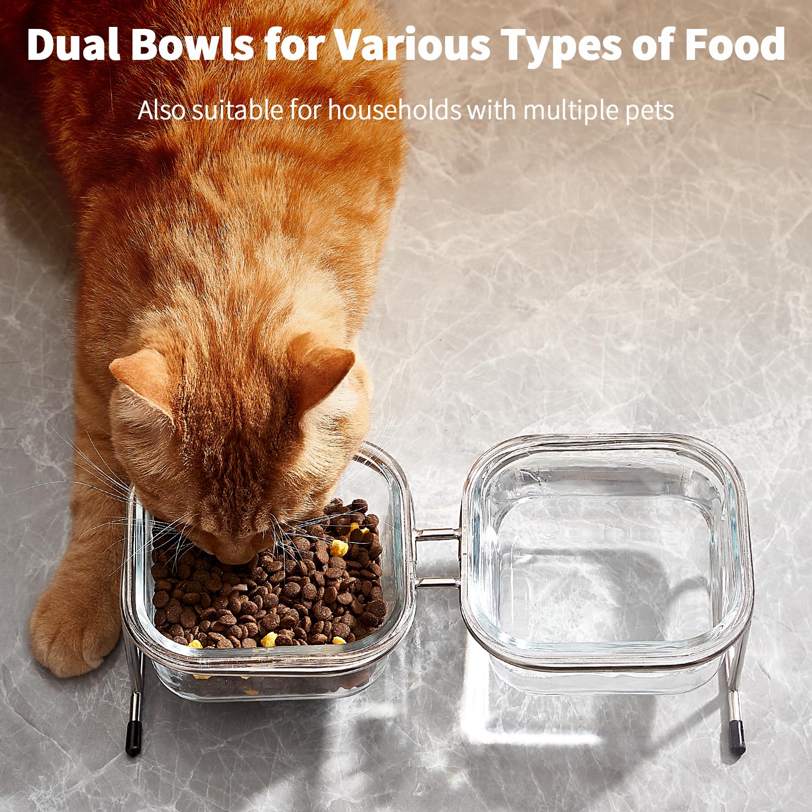 Hannadepot dual bowls for clean separation of food and water.