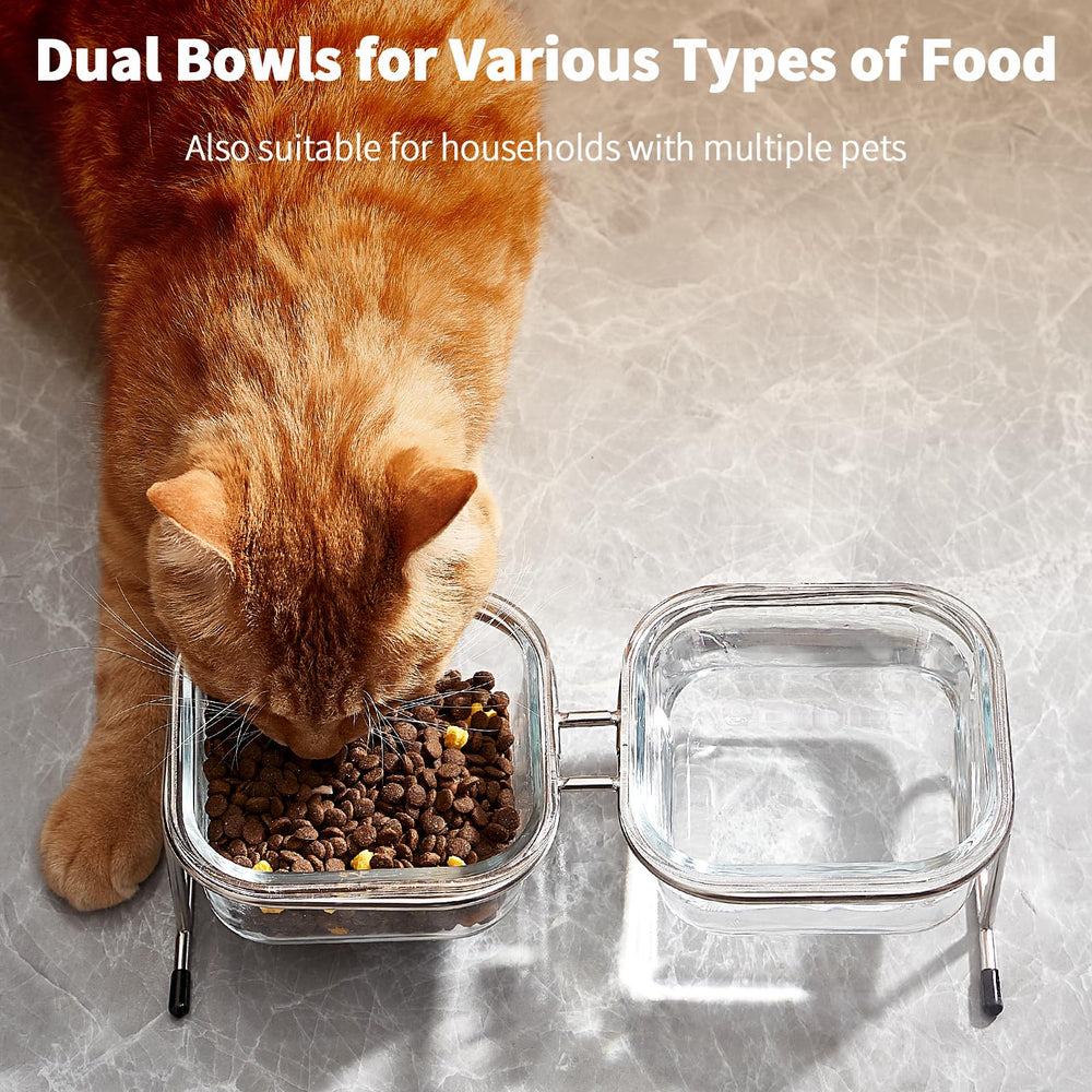 Hannadepot dual bowls for clean separation of food and water.