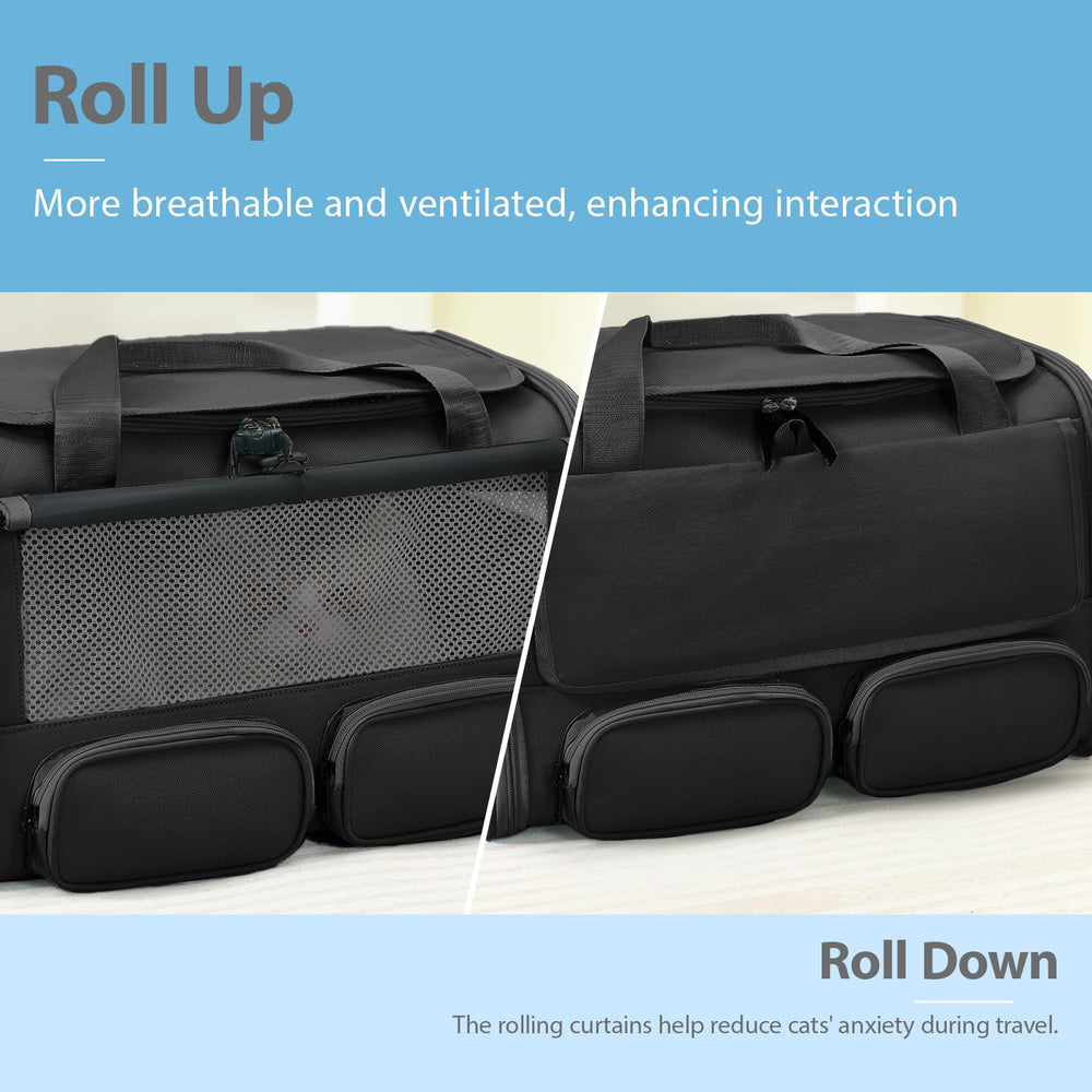 Hannadepot pet carrier 360-degree ventilation keeps pets cool and comfortable.