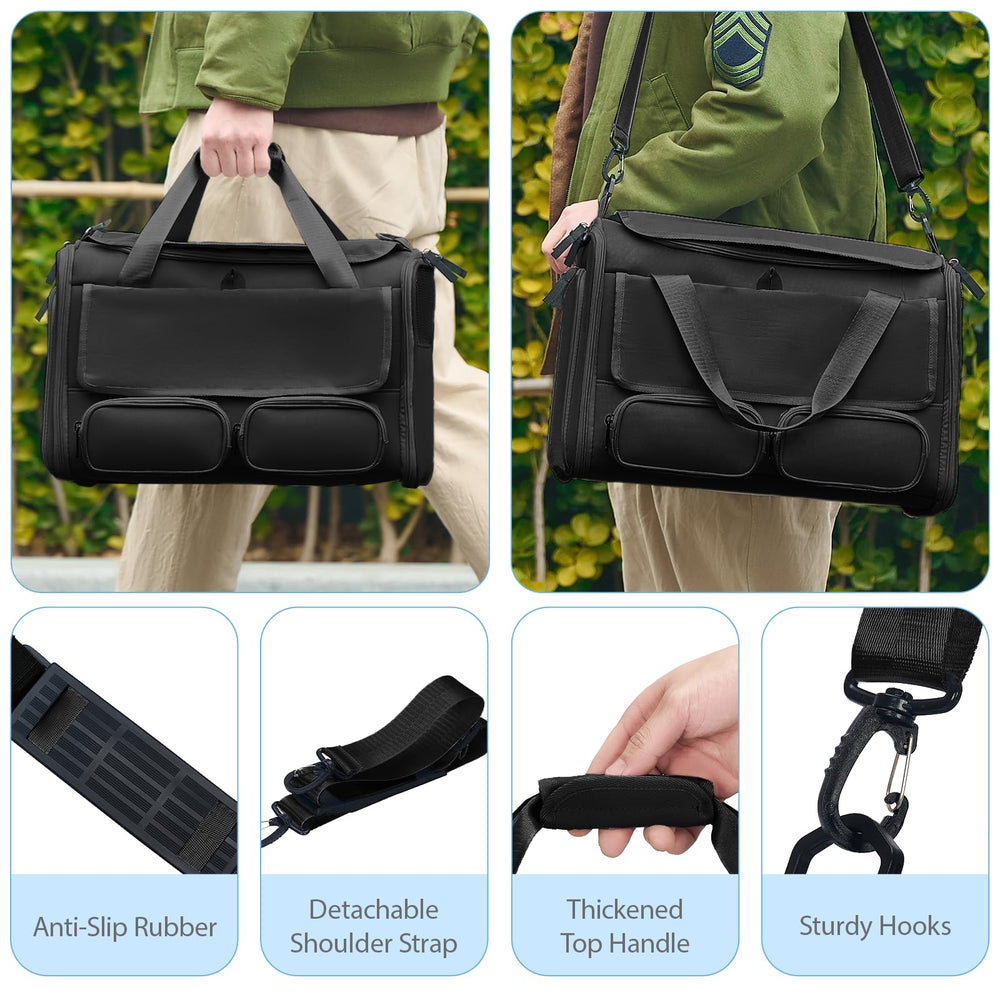 Hannadepot pet carrier reversible mat with pockets for warmth and essentials.