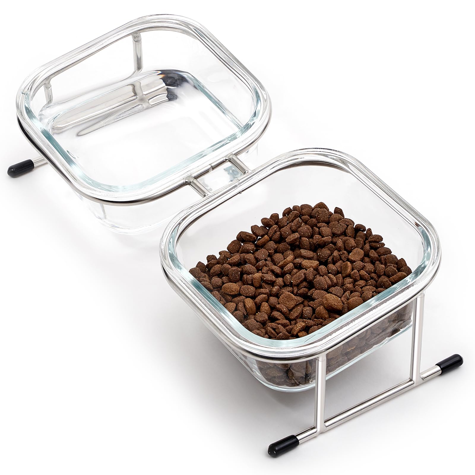 Hannadepot raised bowls suit both cats and small dogs.