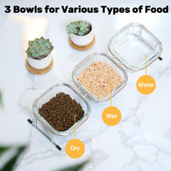 Hannadepot stainless steel stand keeps bowls stable during meals.