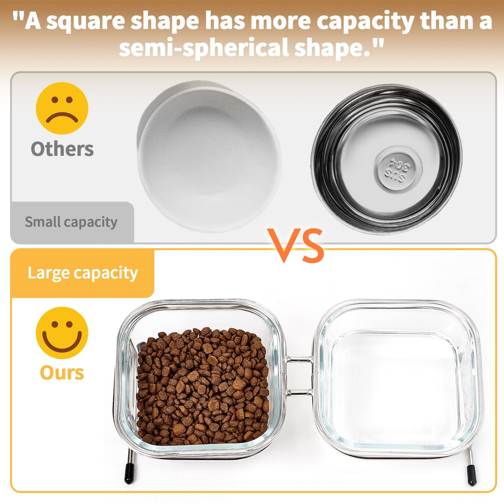 Hannadepot tilted design reduces neck strain during meals.
