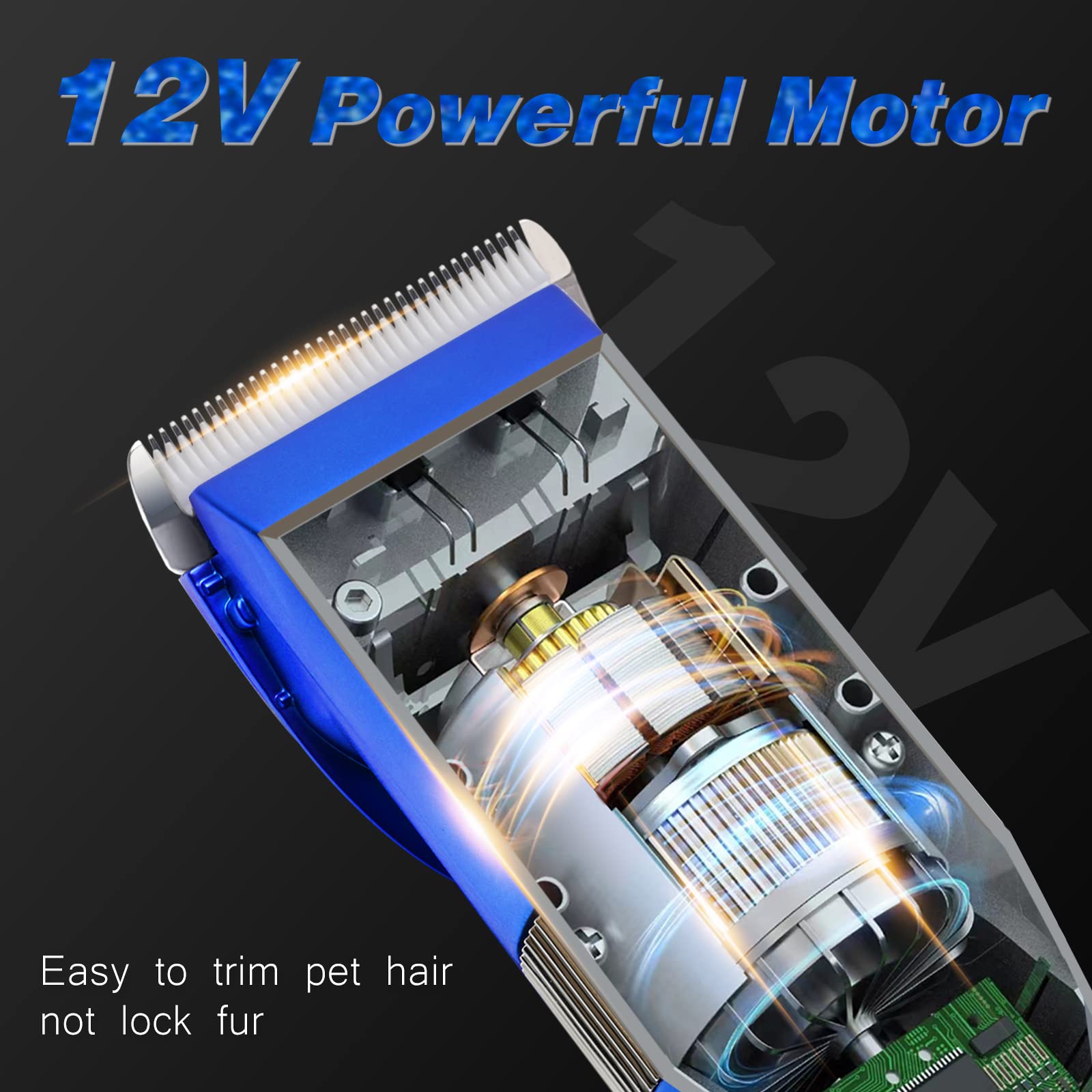 Hansprou 12V motor close-up highlighting strong power for fast trims