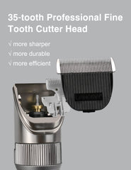 Hansprou ceramic-moving-blade detail demonstrates precision and gentle glide for pets.