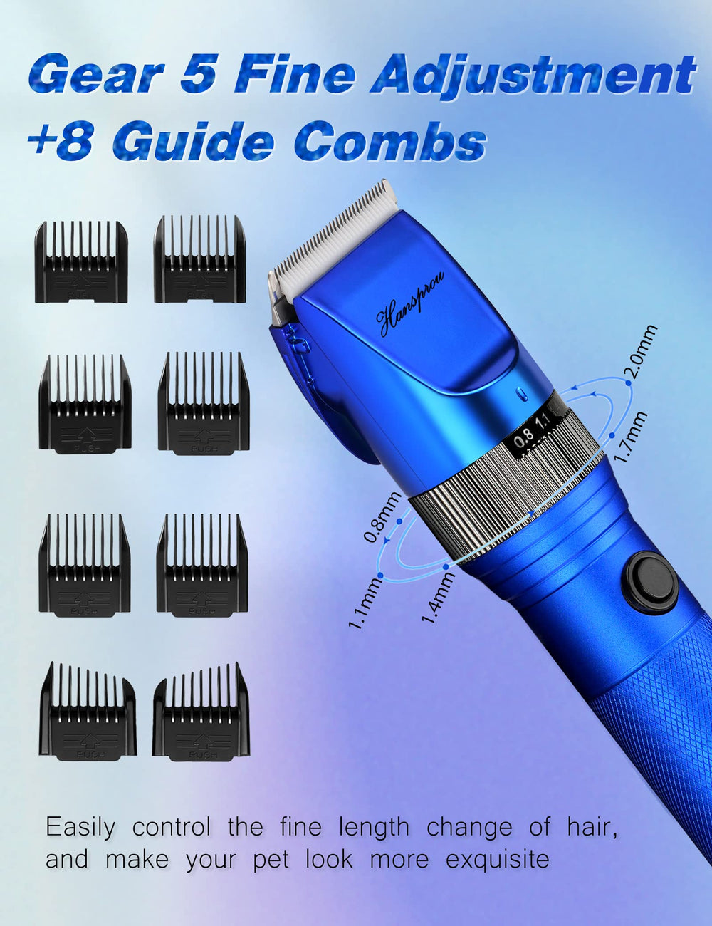 Hansprou detachable blades with quick-release for easy cleaning and maintenance
