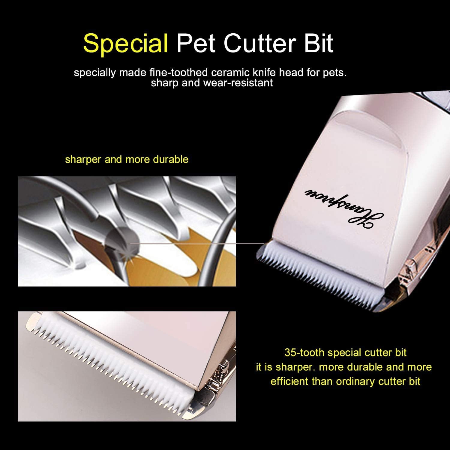 Hansprou dog clippers guard combs provide precise length options for styling.