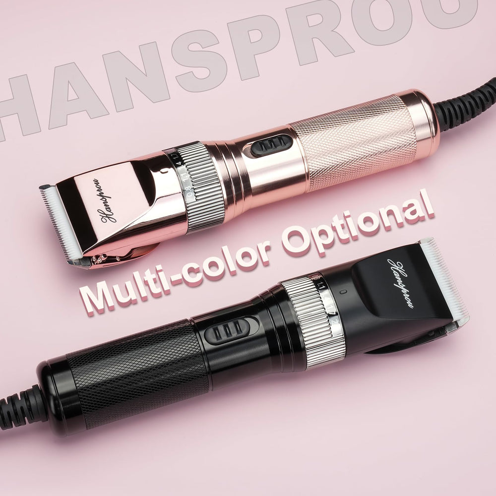 Hansprou dog clippers kit includes clipper, brush, guard combs, manual, and after-sales card.