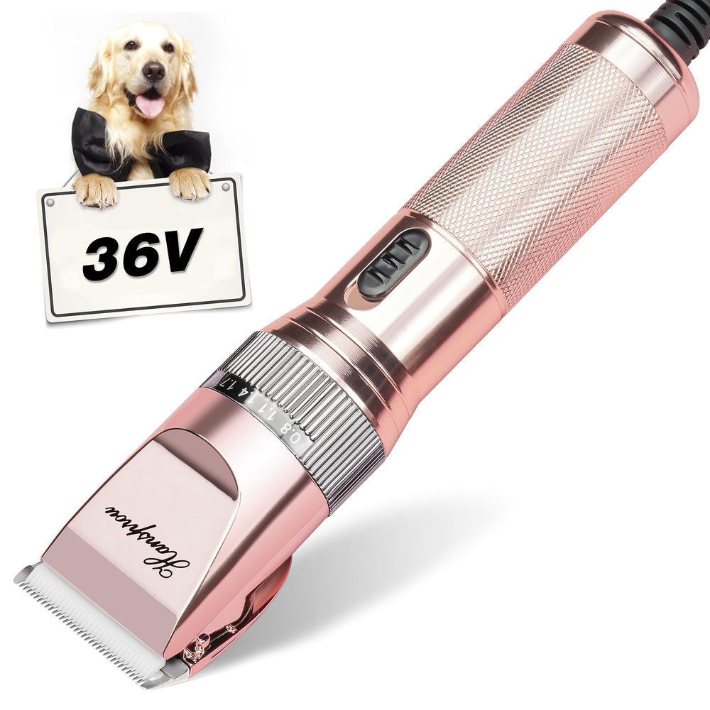 Hansprou dog clippers upgraded 36V motor delivers powerful, smooth trimming for thick coats.