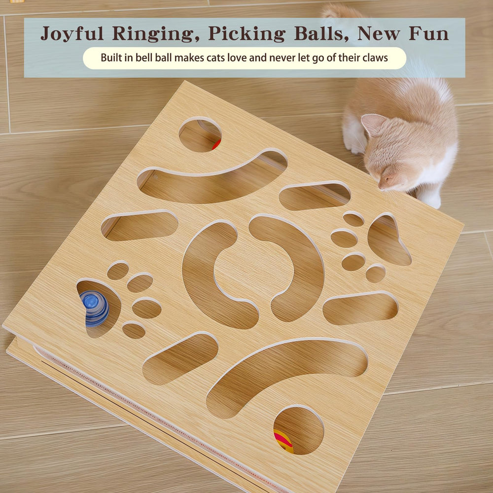 HaoCpetslian interactive cat puzzle balls closeup four balls spark hunting and snack-based sessions